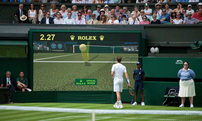 L' "Occhio di falco" in azione a Wimbledon