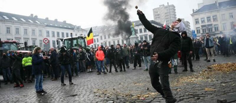 Proteste agricoltori a Bruxelles